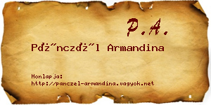 Pánczél Armandina névjegykártya